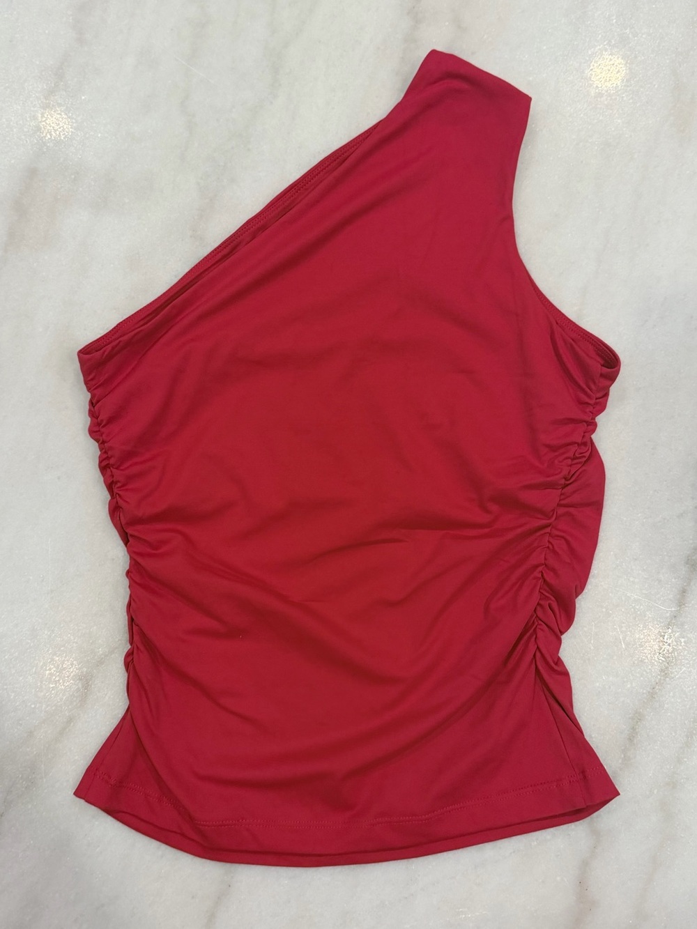 Red One-Shoulder Top (Small) - Picture 2 of 6